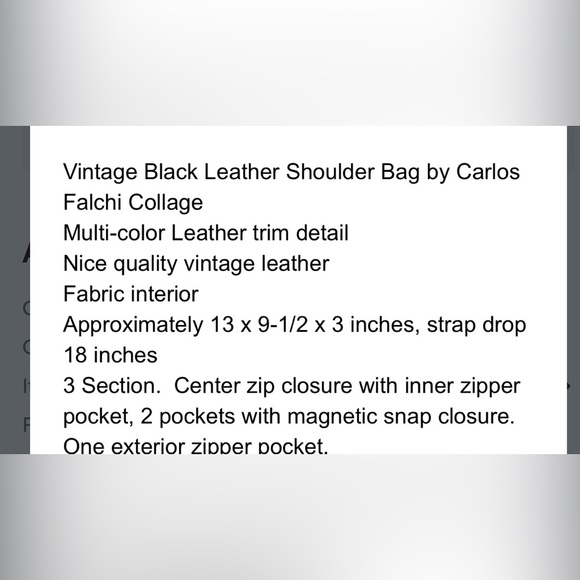 Carlos Falchi large bag for Target. Very good used condition. All zippers work - Picture 7 of 7